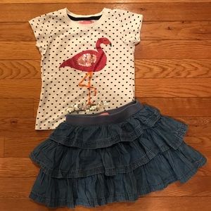 Girls Size Size 3/4 Flamingo Matching Set